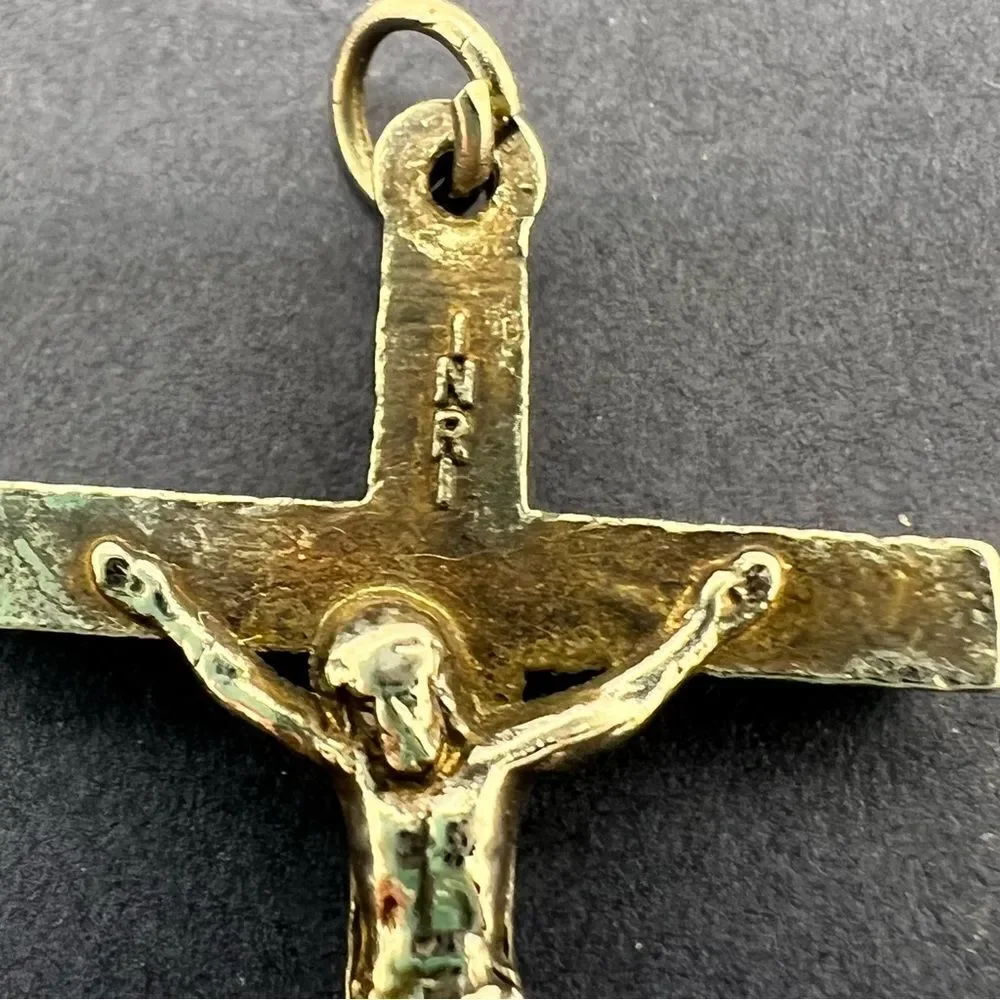 Silver Jesus crucifix cross pendant